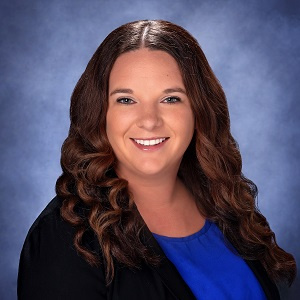 Treasury Management Officer Alyssa Hardy in a suit